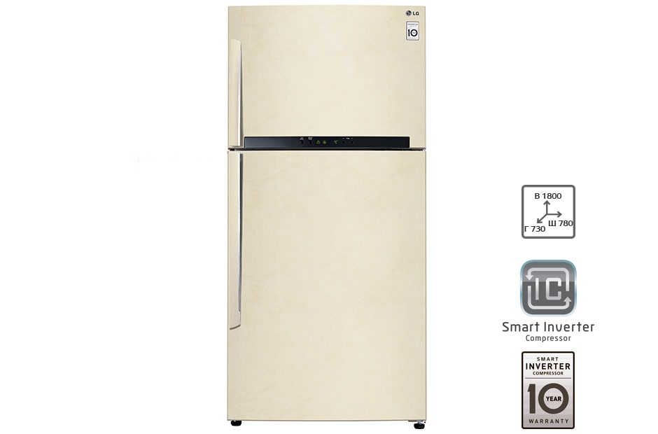LG Холодильник LG c Инверторным компрессором, GN-M702HEHM