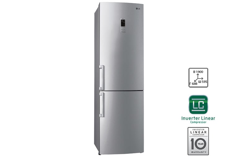 LG Холодильник LG c Инверторным Линейным компрессором, GA-M539ZMQZ, thumbnail 1