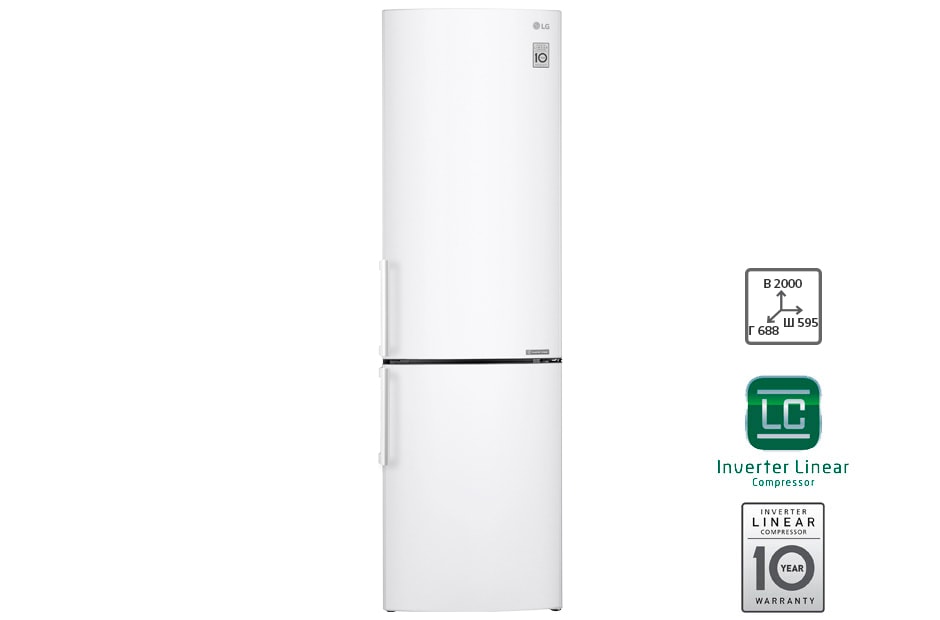 LG Холодильник LG c Инверторным Линейным компрессором, GA-B499YVCZ
