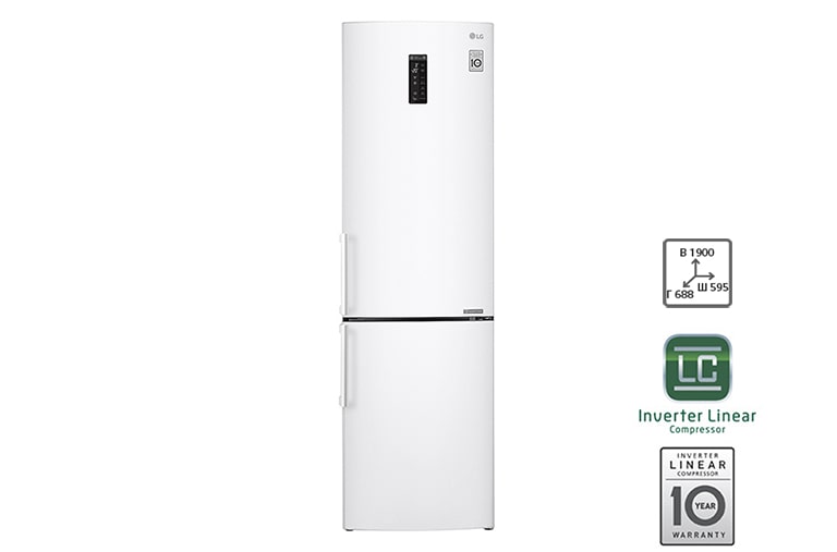 LG Холодильник LG c Инверторным Линейным компрессором, GA-B449YVQZ, thumbnail 1