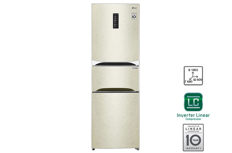 LG Холодильник LG c Инверторным Линейным компрессором, GC-B303SEHV, thumbnail 1