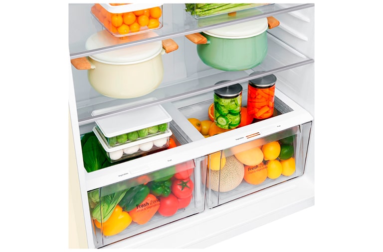 LG Холодильник LG GR-H802HEHL | 630л | DoorCоoling+ | Бежевый, insie, GR-H802HEHL, thumbnail 3