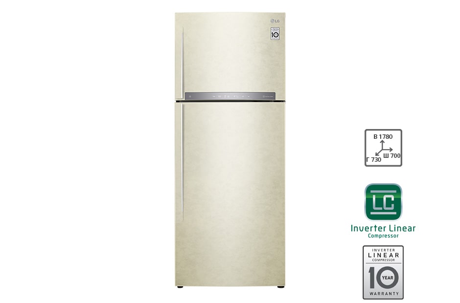LG Холодильник LG GC-H502HEHZ | 471л | DoorCоoling+ | Бежевый, GC-H502HEHZ