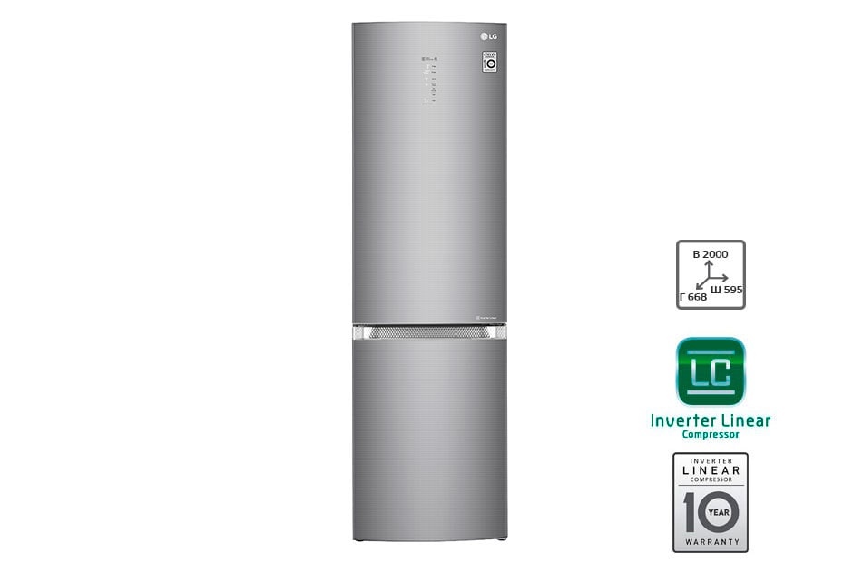 LG Холодильник LG c Инверторным Линейным Компрессором, GA-B499TGTS