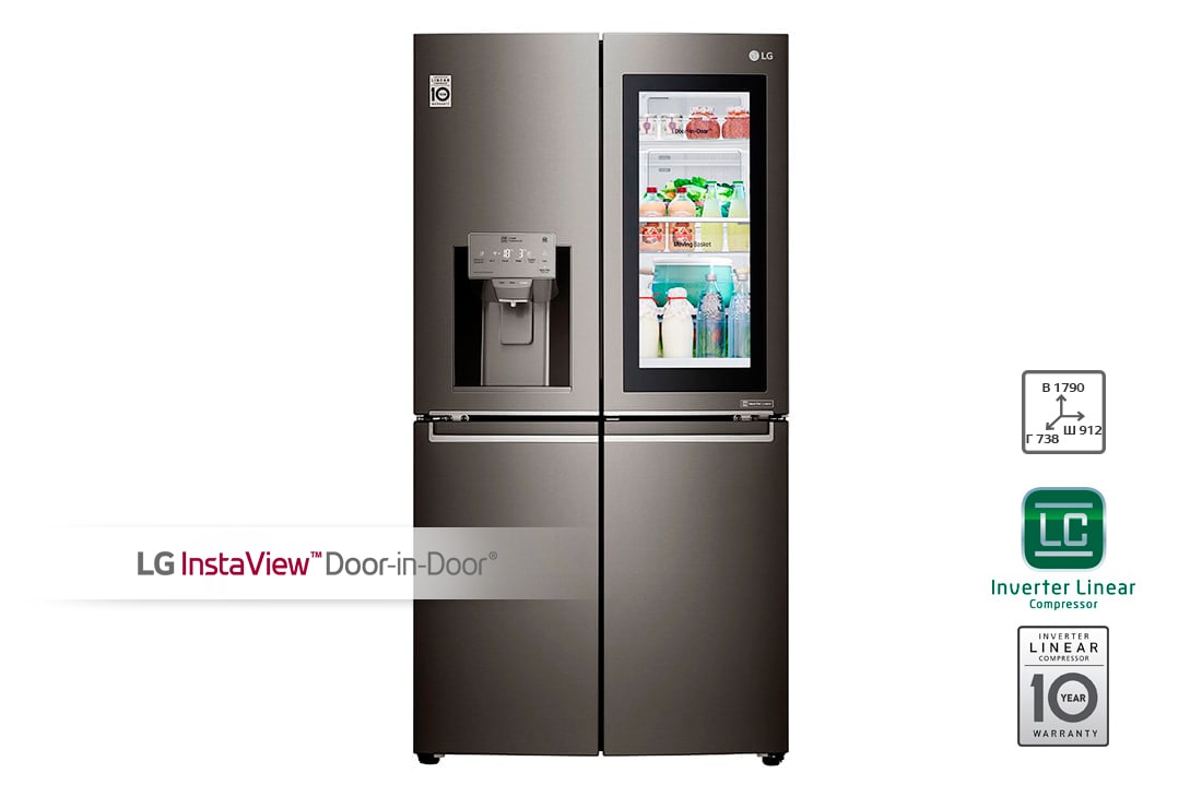 LG Холодильник LG-GR-X24FTKSB | 705л | InstaView Door-in-Door | Чёрный, GR-X24FTKSB