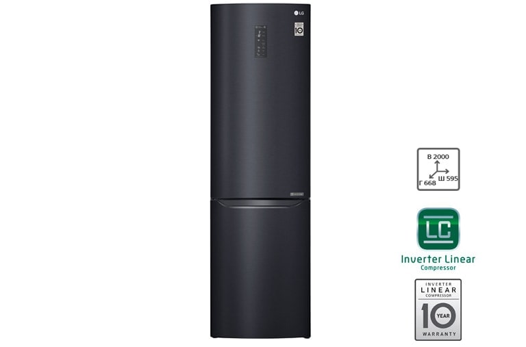 LG Холодильник LG c Инверторным Линейным компрессором, GA-B499SQMC, thumbnail 1