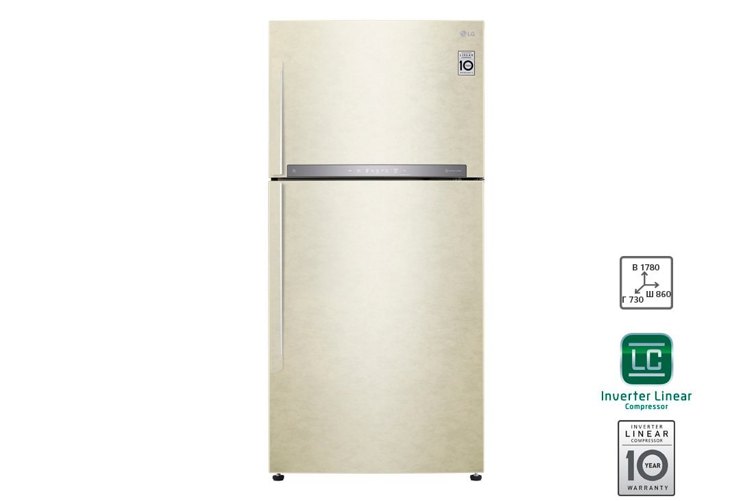 LG Холодильник LG c Инверторным Линейным компрессором, подключением к Wi-Fi и управлением через смартфон с приложением SmartThinQ, GR-H762HEHZ