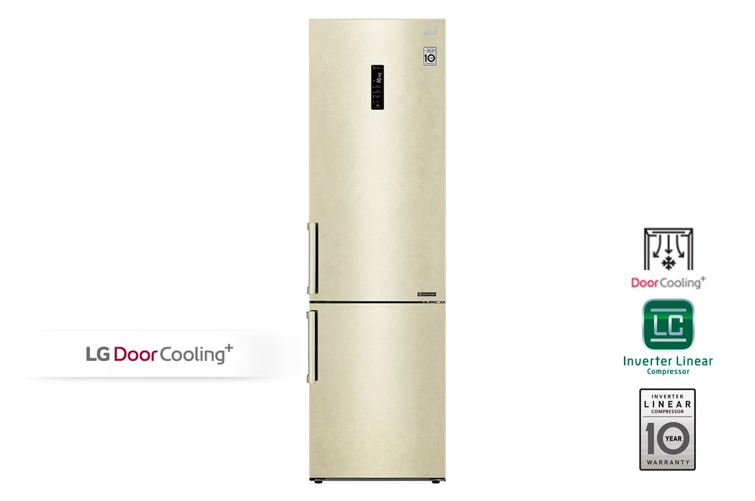 LG Холодильник LG с технологией DoorCooling+, подключением к Wi-Fi и управлением через смартфон с приложением SmartThinQ, GA-B509BEDZ