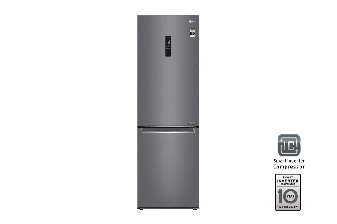 LG Холодильник LG GA-B459SLKL с технологией DoorCooling⁺ сенсорным дисплеем на 374 л | Темный Графит | Total No Frost, GA-B459SLKL