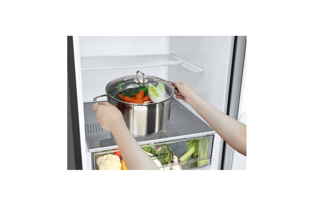 LG Объем 374л | DoorCooling+ | Серебристый | Складная полка, Total No Frost, Wi-Fi, GA-B459SMQZ, thumbnail 6
