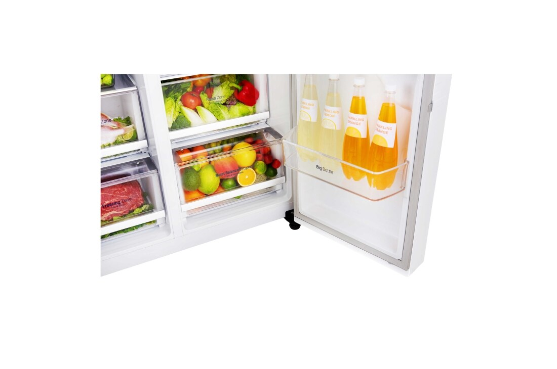 LG Объем 687л | Multi Air Flow | Белый | LG ThinQ, Wi-Fi, Smart Diagnosis, Moist Balance Crisper, GC-B247SVUV, thumbnail 8