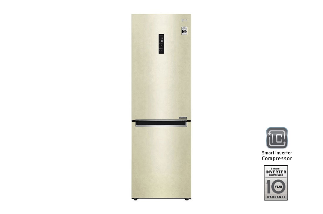 LG Холодильник LG GA-B459MESL | 341л | 595 × 1860 × 682 мм | Бежевый, GA-B459MESL