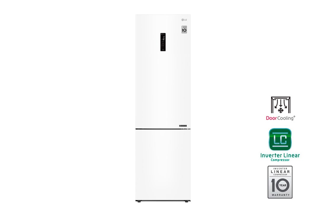 LG Холодильник LG GA-B509CVQZ с технологией DoorCooling⁺ сенсорным дисплеем на 419 л | Белый | Складная полка, Moist Balance Crisper, Total No Frost, GA-B509CVQZ