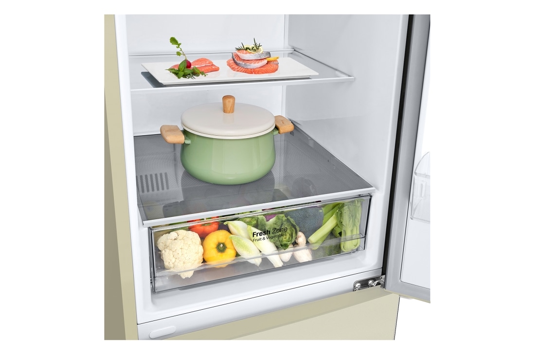 LG Холодильник LG GA-B509CEWL | DoorCooling⁺ | 419л | Бежевый, GA-B509CEWL, thumbnail 8