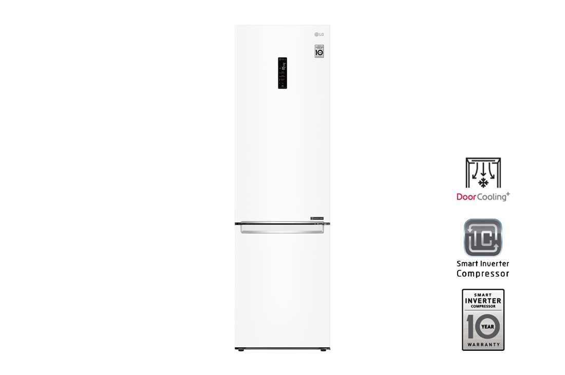 LG Объем 419л | DoorCooling+ | Белый | Зоны свежести, Metal Fresh, Складная полка, Винная полка, Wi-Fi, GA-B509SVUM