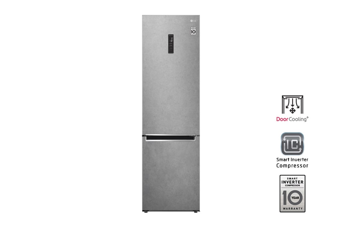 LG Объем 419л | DoorCooling+ | Тёмный мрамор | Зоны свежести, Metal Fresh, Складная полка, Винная полка, Wi-Fi, GA-B509MCUM