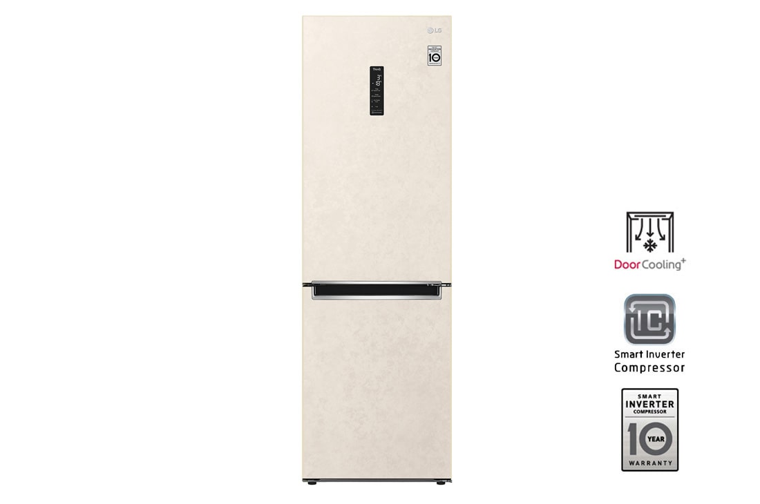 LG Объем 374л | DoorCooling+ | Бежевый | LG ThinQ, Wi-Fi, Складная полка, GA-B459MEQM