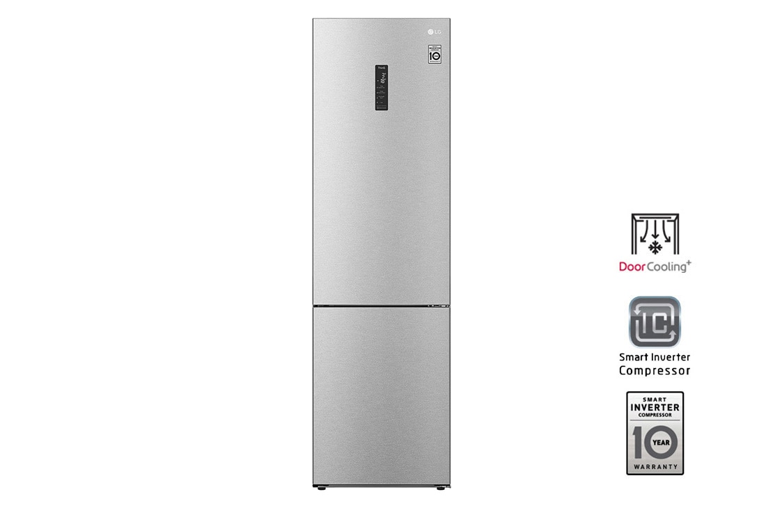 LG Объем 419л | DoorCooling+ | Стальной | LG ThinQ, Wi-Fi, Складная полка, GA-B509CAQM