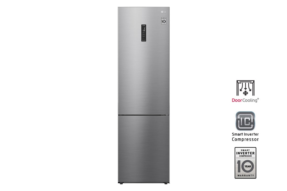 LG Объем 419л | DoorCooling+ | Серебристый | LG ThinQ, Wi-Fi, Складная полка, GA-B509CMQM