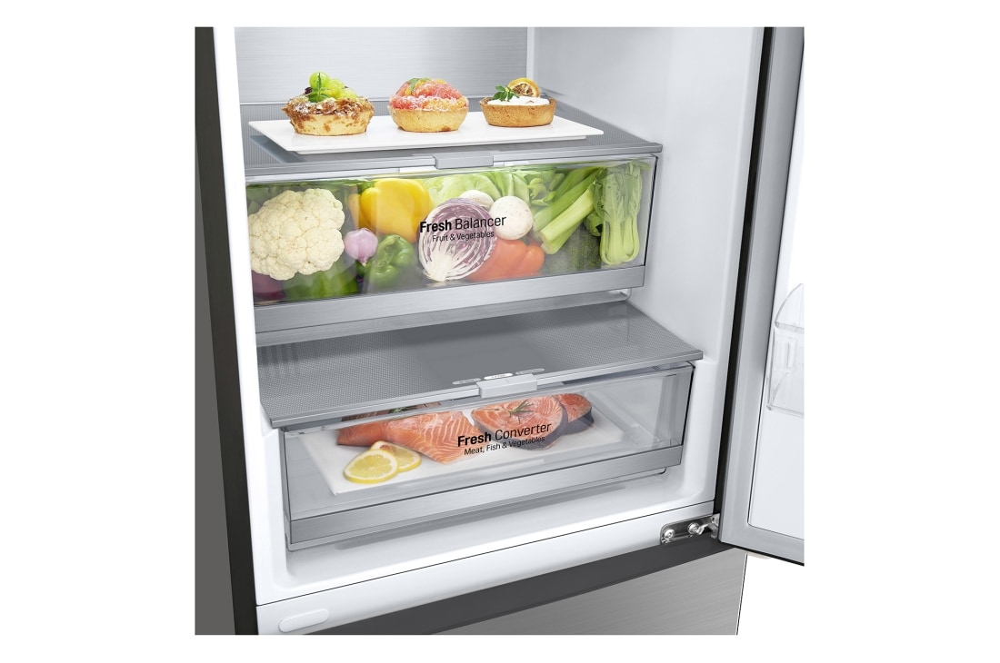 LG Объем 419л | DoorCooling+ | Серебристый | Зоны свежести, Metal Fresh, Складная полка, Винная полка, Wi-Fi, GA-B509CMUM, thumbnail 13