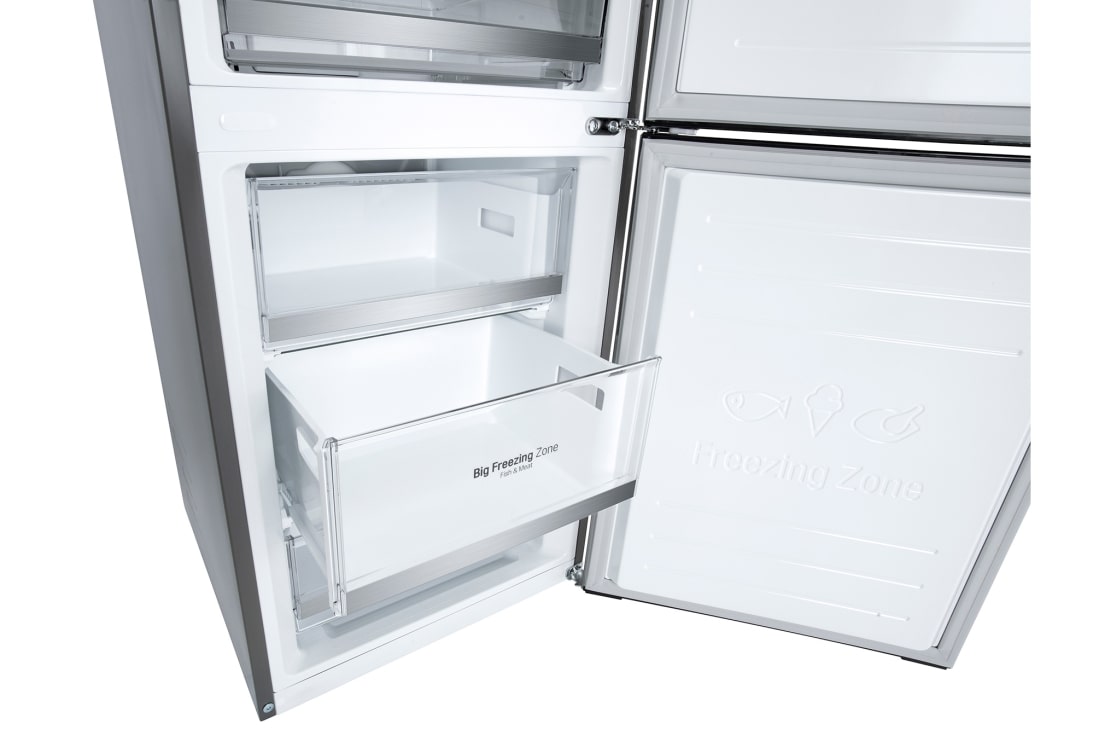 LG Объем 419л | DoorCooling+ | Серебристый | Зоны свежести, Metal Fresh, Складная полка, Винная полка, Wi-Fi, GA-B509CMUM, thumbnail 14