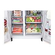 LG Холодильник LG GC-B257SEZV | 647л | Side by Side | Бежевый, GC-B257SEZV, thumbnail 4