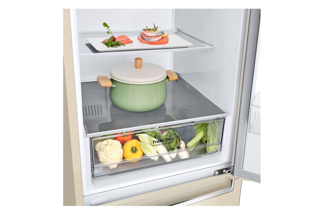LG Холодильник LG GW-B509SEZM с технологией DoorCooling⁺ сенсорным дисплеем на 419 л | Бежевый | Total No Frost, GW-B509SEZM, thumbnail 6