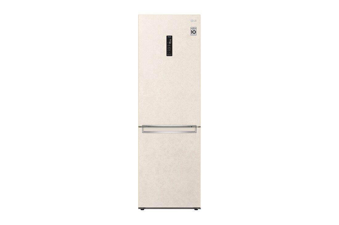 LG Холодильник LG GC-B459SEUM | Объем 341л | DoorCooling+ | Зоны свежести | Metal Fresh | Складная полка | ThinQ | Бежевый, front view, GC-B459SEUM