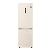 LG Холодильник LG GC-B459SEUM | Объем 341л | DoorCooling+ | Зоны свежести | Metal Fresh | Складная полка | ThinQ | Бежевый, front view, GC-B459SEUM, thumbnail 1