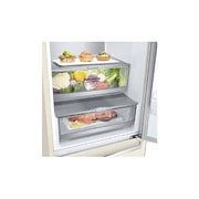 LG Холодильник LG GC-B459SEUM | Объем 341л | DoorCooling+ | Зоны свежести | Metal Fresh | Складная полка | ThinQ | Бежевый, front top view, GC-B459SEUM, thumbnail 4