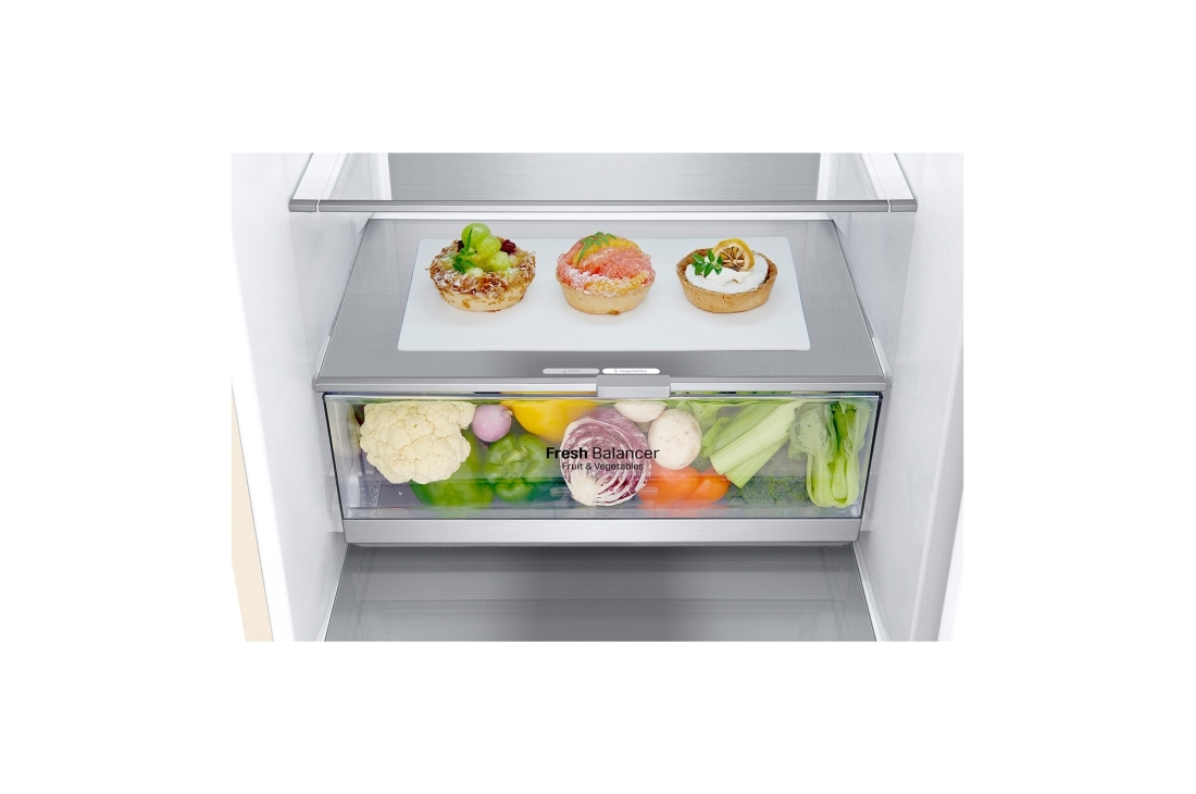 LG Холодильник LG GC-B509SEUM | 384л | DoorCooling+ | ThinQ | Бежевый, Drawer Vegetable view2, GC-B509SEUM, thumbnail 5
