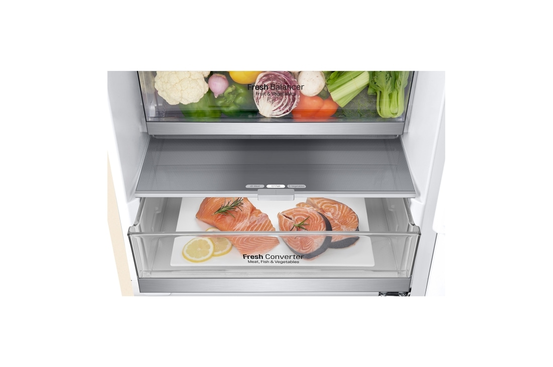 LG Холодильник LG GC-B509SEUM | 384л | DoorCooling+ | ThinQ | Бежевый, Drawer Vegetable view3, GC-B509SEUM, thumbnail 6