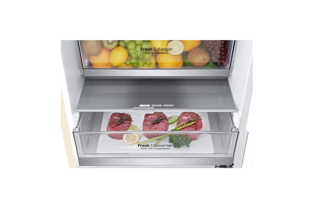 LG Холодильник LG GC-B509SEUM | 384л | DoorCooling+ | ThinQ | Бежевый, Drawer Vegetable view4, GC-B509SEUM, thumbnail 7