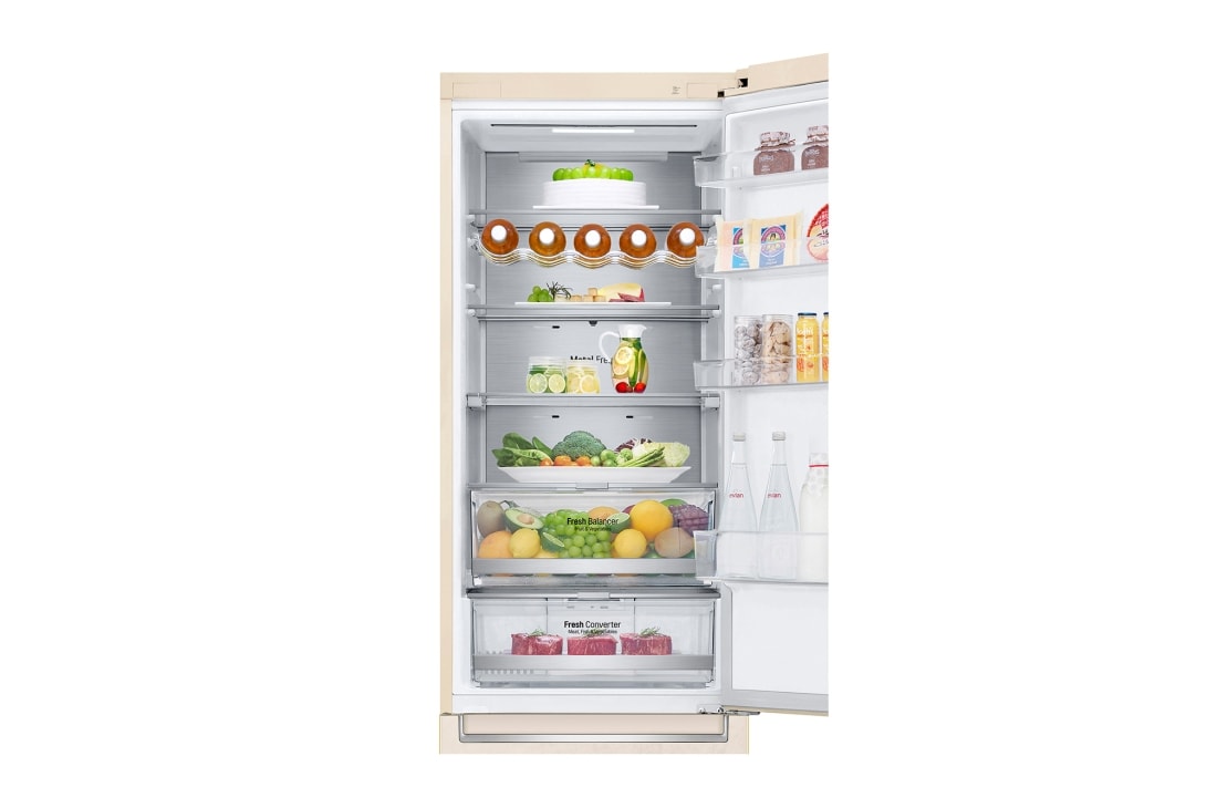 LG Холодильник LG GC-B509SEUM | 384л | DoorCooling+ | ThinQ | Бежевый, Duct with filled view, GC-B509SEUM, thumbnail 8