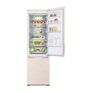 LG Холодильник LG GC-B509SEUM | 384л | DoorCooling+ | ThinQ | Бежевый, Front top open with foods, GC-B509SEUM, thumbnail 10