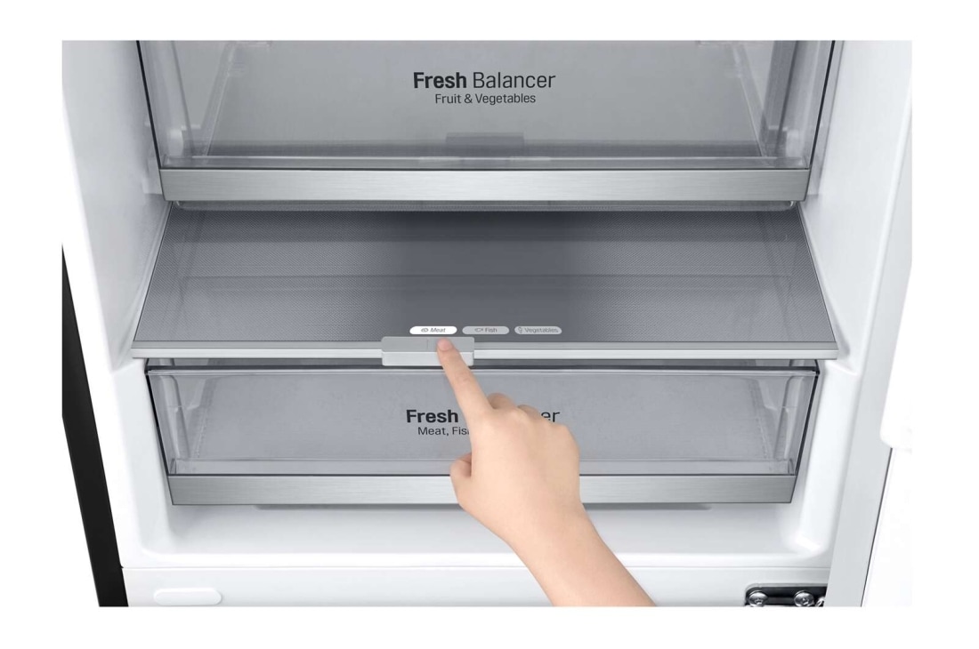 LG Холодильник LG GC-B509SBUM | 384л | DoorCooling⁺ | Чёрный, bottom food draw Detail view, GC-B509SBUM, thumbnail 8