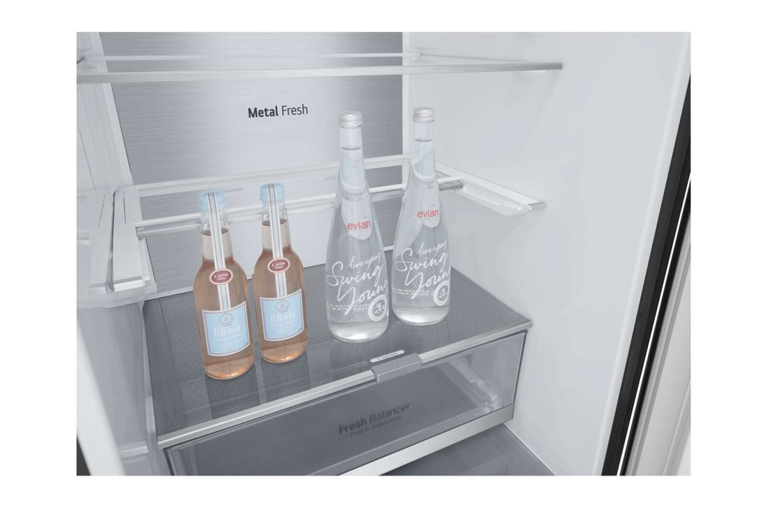 LG Холодильник LG GC-B509SBUM | 384л | DoorCooling⁺ | Чёрный, shelf view, GC-B509SBUM, thumbnail 10