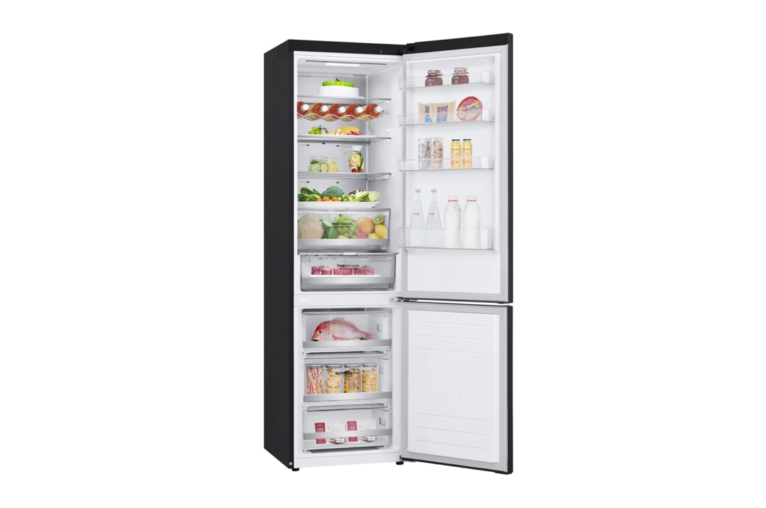 LG Холодильник LG GC-B509SBUM | 384л | DoorCooling⁺ | Чёрный, Left View with open food, GC-B509SBUM, thumbnail 14