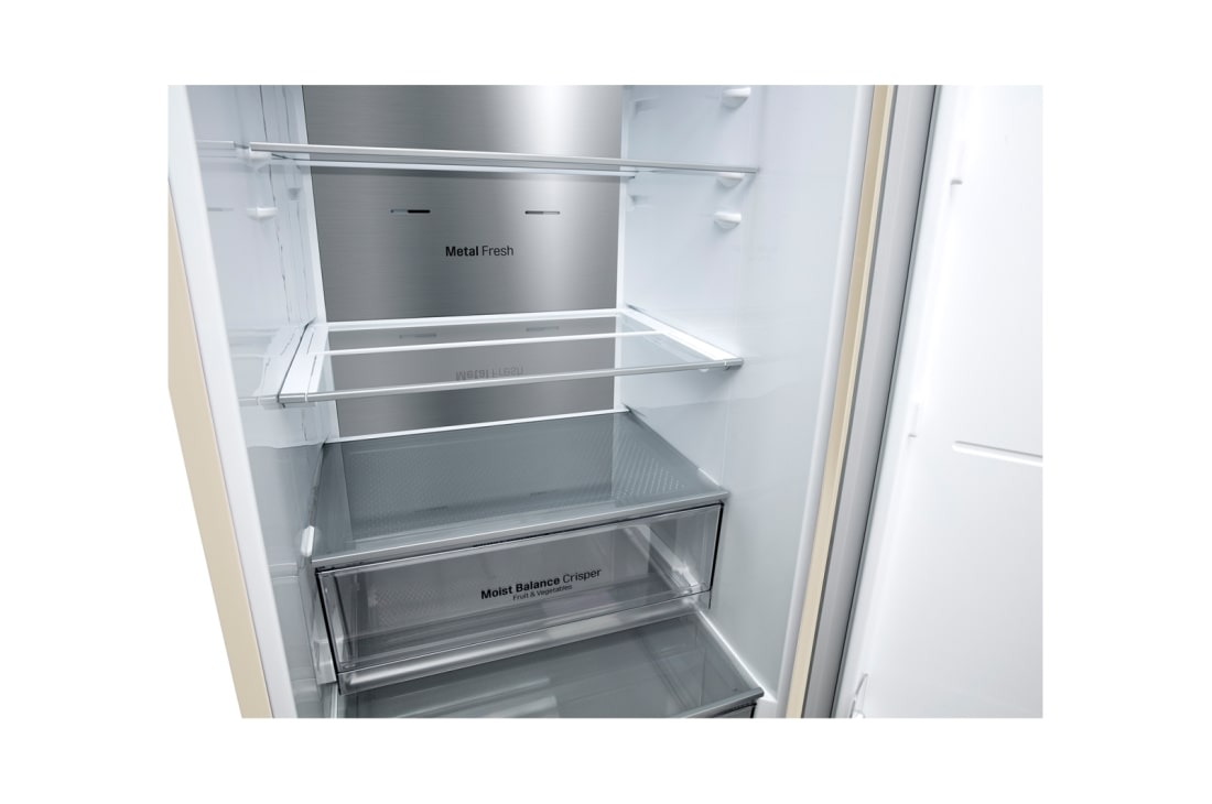 LG Холодильник LG GC-B509SESM | 419л | DoorCooling+ | ThinQ | Бежевый, Shelf view, GC-B509SESM, thumbnail 8