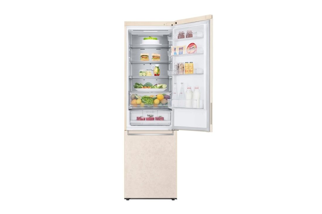 LG Холодильник LG GC-B509SESM | 419л | DoorCooling+ | ThinQ | Бежевый, Top freezer with food, GC-B509SESM, thumbnail 10