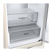 LG Холодильник LG GC-B509SESM | 419л | DoorCooling+ | ThinQ | Бежевый, bottom food draw view, GC-B509SESM, thumbnail 6