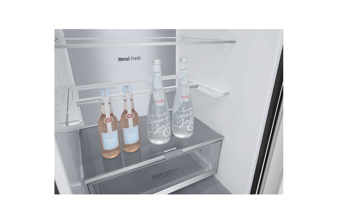 LG Холодильник LG GC-B459SBUM | 341л | DoorCooling⁺ | Чёрный, Shelf view, GC-B459SBUM, thumbnail 5