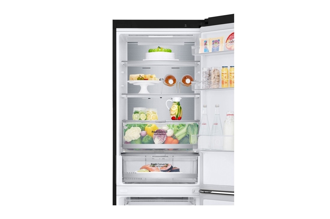 LG Холодильник LG GC-B459SBUM | 341л | DoorCooling⁺ | Чёрный, Top freezer with food, GC-B459SBUM, thumbnail 10
