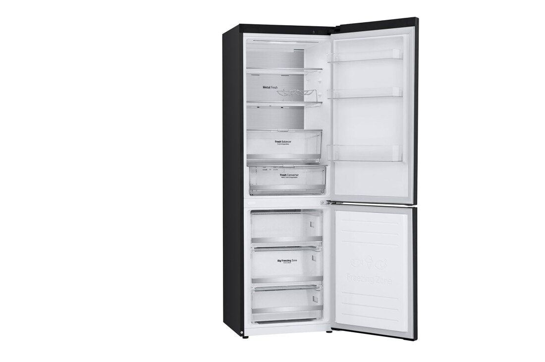 LG Холодильник LG GC-B459SBUM | 341л | DoorCooling⁺ | Чёрный, Left view open, GC-B459SBUM, thumbnail 12