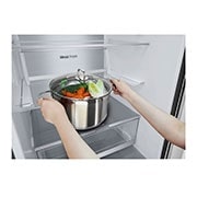 LG Холодильник LG GC-B459SBUM | 341л | DoorCooling⁺ | Чёрный, Shelf view with food, GC-B459SBUM, thumbnail 8