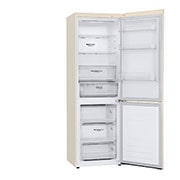 LG Холодильник LG GC-B459MEWM | 374л | DoorCooling+ | ThinQ | Бежевый, Left View door open without food, GC-B459MEWM, thumbnail 11