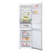 LG Холодильник LG GC-B459MQWM | 374л | DoorCooling⁺ | ThinQ | Белый, front open view with food, GC-B459MQWM, thumbnail 3