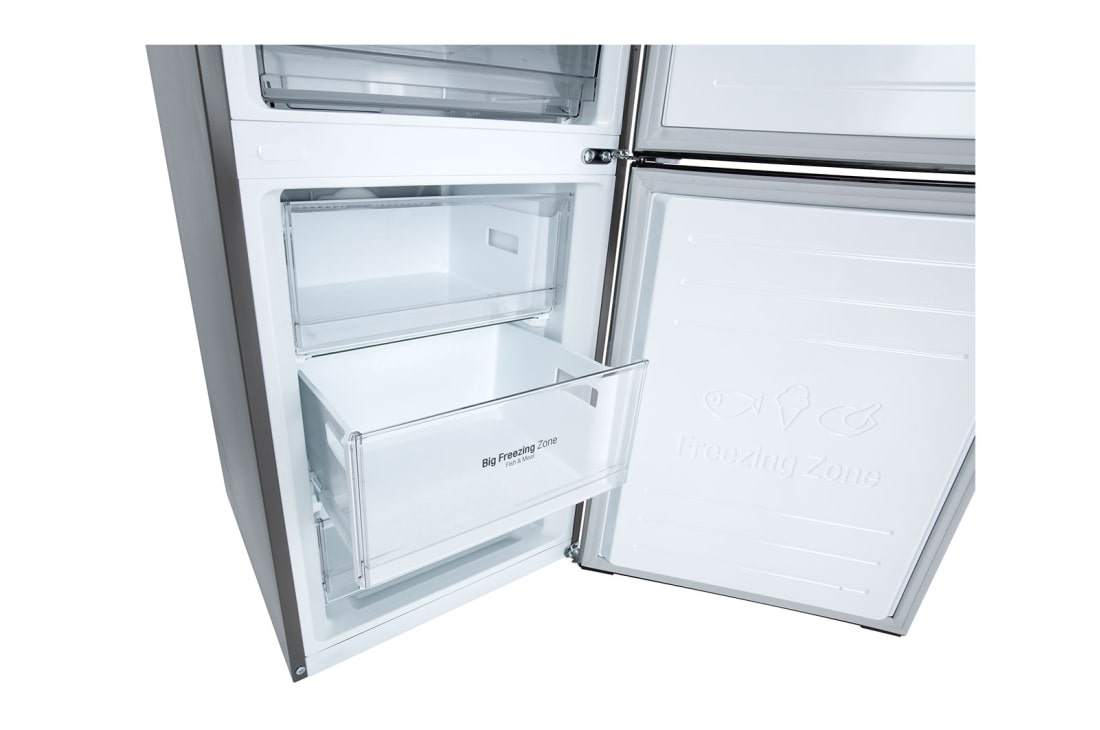 LG Холодильник LG GC-B509MLWM | 419л | DoorCooling⁺ | Тёмный графит, bottom edge open view, GC-B509MLWM, thumbnail 7