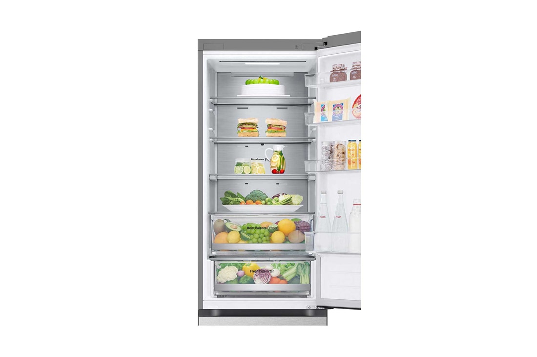 LG Холодильник LG GC-B509FAPW | 422л | DoorCooling+ | ThinQ | Стальной, -15 degree side view, GC-B509FAPW, thumbnail 7