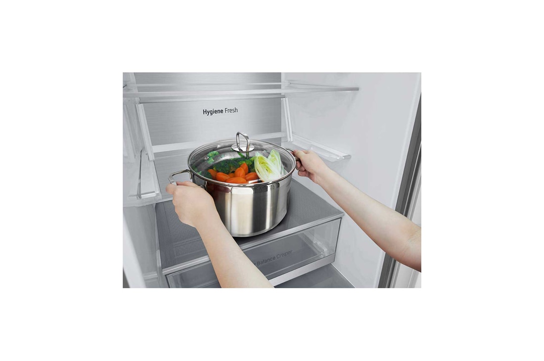 LG Холодильник LG GC-B509FAPW | 422л | DoorCooling+ | ThinQ | Стальной, side view, GC-B509FAPW, thumbnail 9